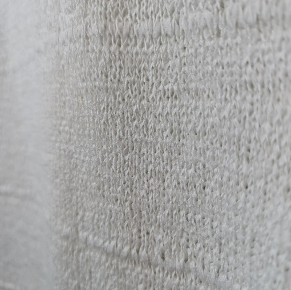 Vintage EasySpirit White Knit V Neck Long  Sleeve Top Sweater Woman 3 - Picture 6 of 9